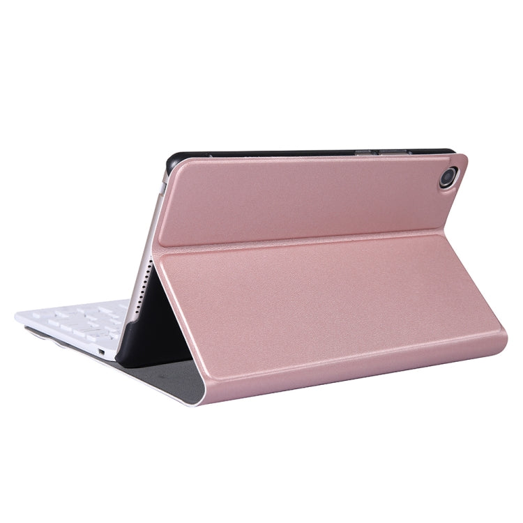 A0M5 Detachable Bluetooth Keyboard + Ultrathin Horizontal Flip Leather Tablet Case for Huawei MediaPad M5 & Honor Tab 5 8 inch, with Holder(Rose Gold)
