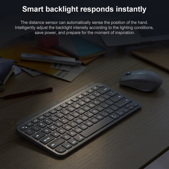 Logitech MX Keys Mini Wireless Bluetooth Ultra-thin Smart Backlit Keyboard (Pink)