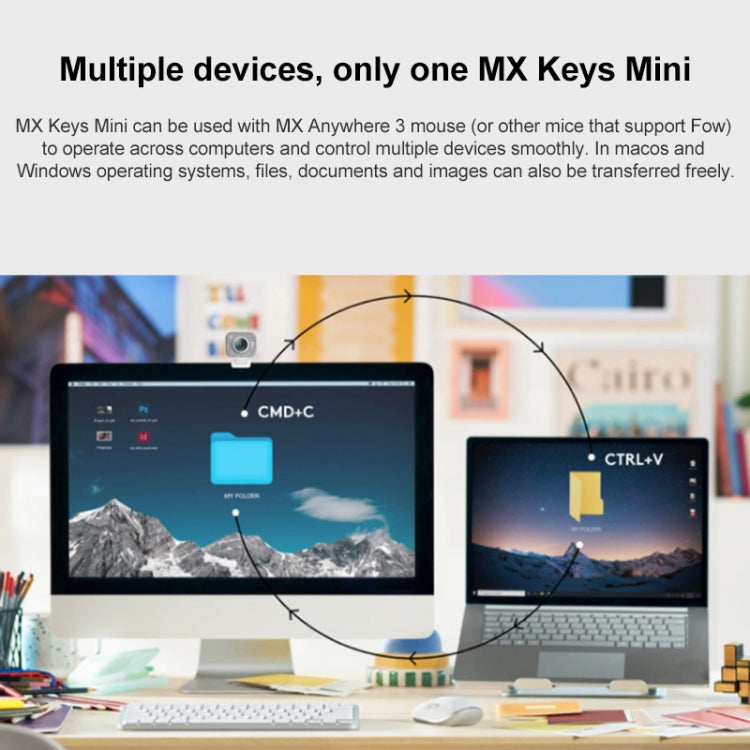 Logitech MX Keys Mini Wireless Bluetooth Ultra-thin Smart Backlit Keyboard (Black)