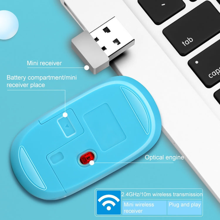 ZGB 8820 Candy Color Wireless Keyboard + Mouse Set (White) - free shipping - PMC Jewellery - Order now!