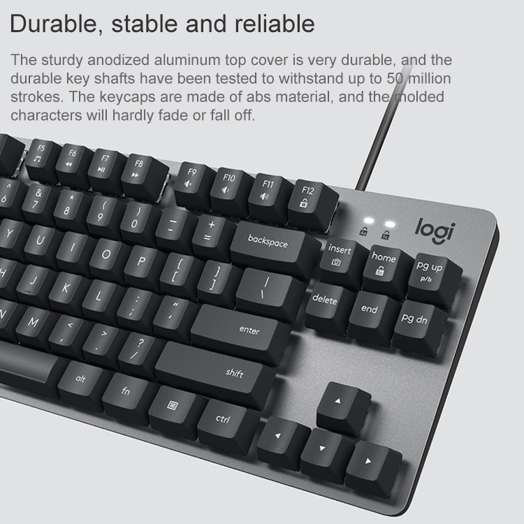 Logitech K835 Mini Mechanical Wired Keyboard, Green Shaft (Black) - free shipping - PMC Jewellery - Order now!