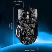 Chasing Leopard 169 USB 2400DPI Four-speed Adjustable LED Backlight Wired Optical E-sport Gaming Mouse with Counter Weight, Length: 1.45m(Black)