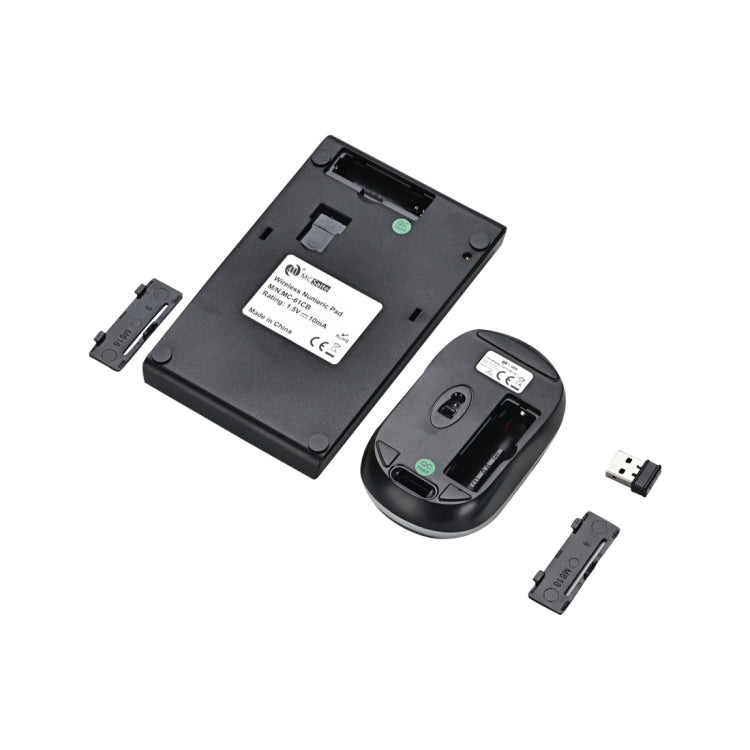 MC Saite MC-61CB 2.4GHz Wireless Mouse + 22 Keys Numeric Pan Keyboard with USB Receiver Set for Computer PC Laptop (Black) - free shipping - PMC Jewellery - Order now!