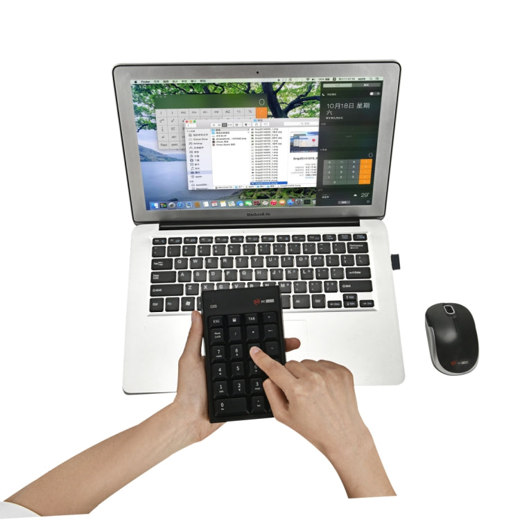 MC Saite MC-61CB 2.4GHz Wireless Mouse + 22 Keys Numeric Pan Keyboard with USB Receiver Set for Computer PC Laptop (Black) - free shipping - PMC Jewellery - Order now!