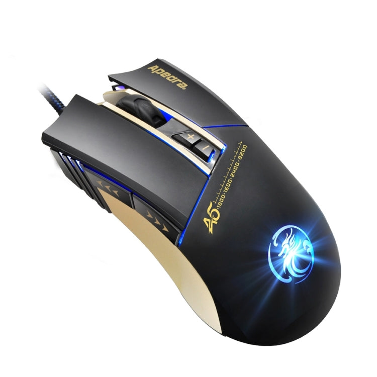 Apedra iMICE A5 High Precision Gaming Mouse LED four color controlled breathing light USB 7 Buttons 3200 DPI Wired Optical Gaming Mouse for Computer PC Laptop(Black) - Wired Mice by iMICE | Online Shopping South Africa | PMC Jewellery | Buy Now Pay Later Mobicred