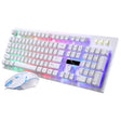 ZGB G20 1600 DPI Professional Wired Glowing Mechanical Feel Suspension Keyboard + Optical Mouse Kit for Laptop, PC(White) - Wired Keyboard by PMC TechLife | Online Shopping South Africa | PMC TechLife | Buy Now Pay Later Mobicred