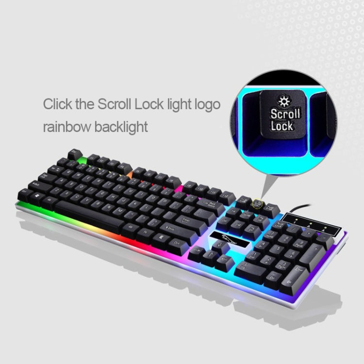 ZGB G21 1600 DPI Professional Wired Colorful Backlight Mechanical Feel Suspension Keyboard + Optical Mouse Kit for Laptop, PC(Black) - Wired Keyboard by PMC TechLife | Online Shopping South Africa | PMC TechLife | Buy Now Pay Later Mobicred