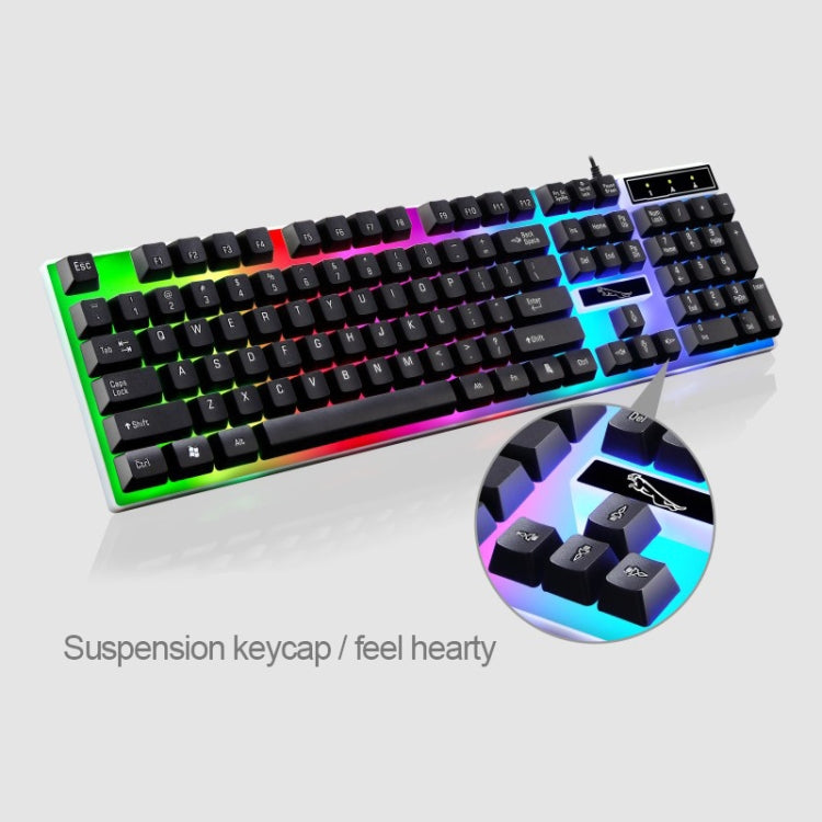 ZGB G21 1600 DPI Professional Wired Colorful Backlight Mechanical Feel Suspension Keyboard + Optical Mouse Kit for Laptop, PC(Black) - Wired Keyboard by PMC TechLife | Online Shopping South Africa | PMC TechLife | Buy Now Pay Later Mobicred
