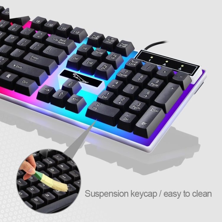 ZGB G21 1600 DPI Professional Wired Colorful Backlight Mechanical Feel Suspension Keyboard + Optical Mouse Kit for Laptop, PC(Black) - Wired Keyboard by PMC TechLife | Online Shopping South Africa | PMC TechLife | Buy Now Pay Later Mobicred