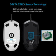 Logitech G102 6-keys RGB Glowing 6000DPI Five-speed Adjustable Wired Optical Gaming Mouse, Length: 2m (Black)
