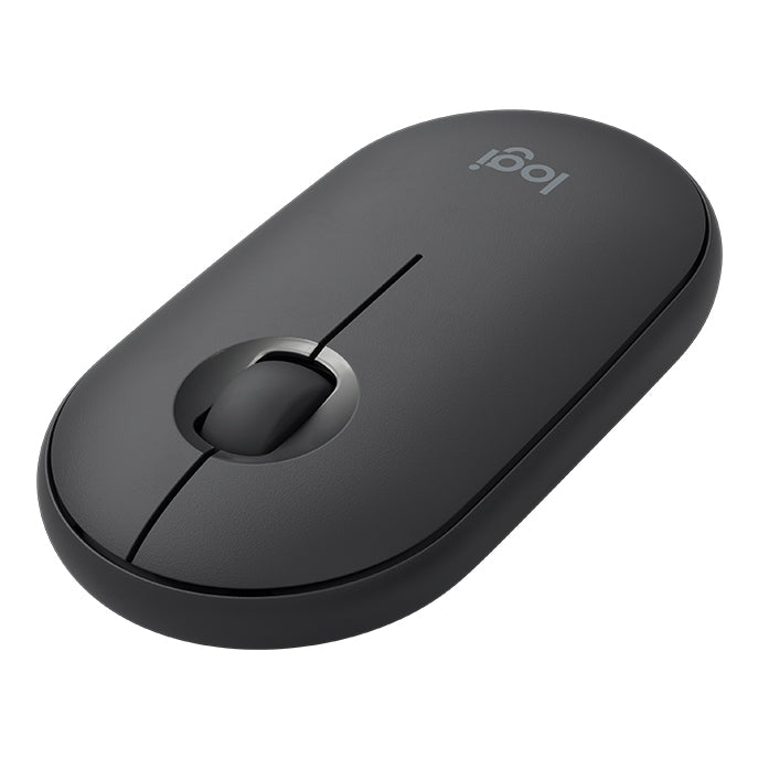 Logitech Pebble Cobblestone Shape Thin 3-keys 1000DPI Mute Wireless Bluetooth Optical Mouse, Wireless Range: 10m (Black) - free shipping - PMC Jewellery - Order now!