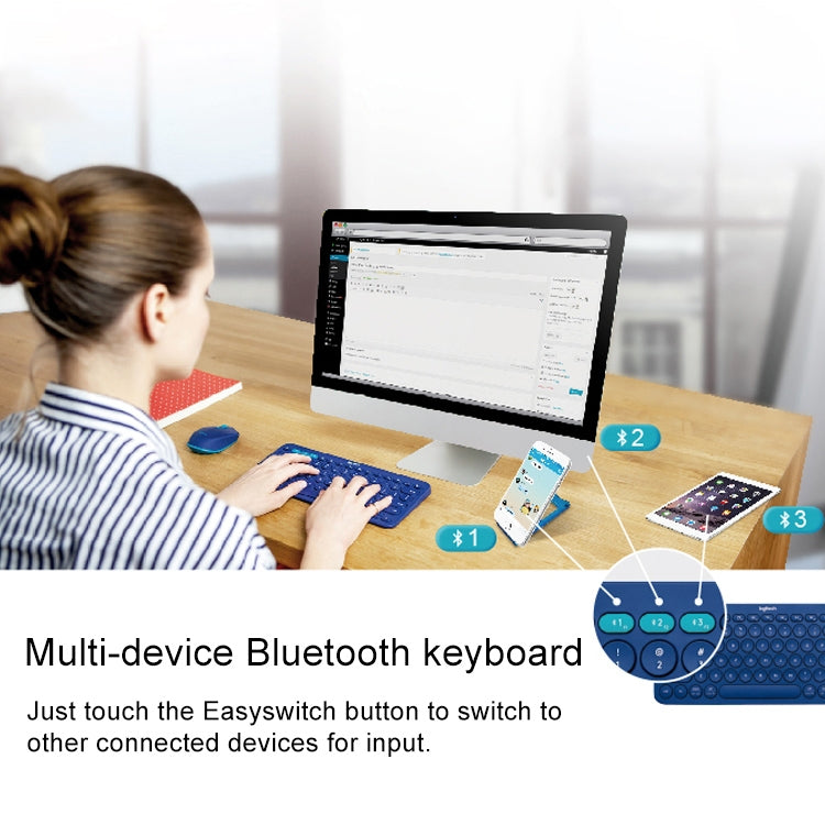 Logitech K380 Portable Multi-Device Wireless Bluetooth Keyboard(Black)