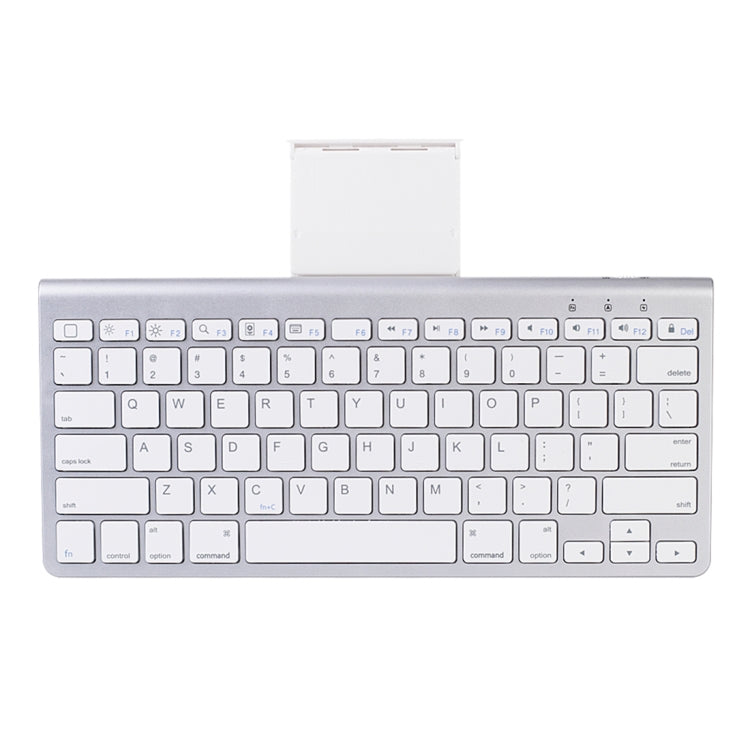 MC Saite 460BT 78 Keys Ultra-thin Mini Wireless Bluetooth Keyboard, Built-in Holder, Support Android / iOS / Windows System(Silver) - Wireless Keyboard by MC Saite | Online Shopping South Africa | PMC Jewellery | Buy Now Pay Later Mobicred