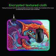Computer Monster Pattern Illuminated Mouse Pad, Size: 35 x 25 x 0.4cm