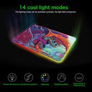 Computer Monster Pattern Illuminated Mouse Pad, Size: 90 x 30 x 0.4cm