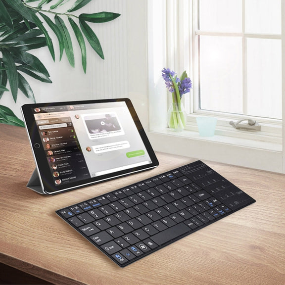 K-07 ABS Wireless Chargeable Bluetooth Touch Keyboard(Black)