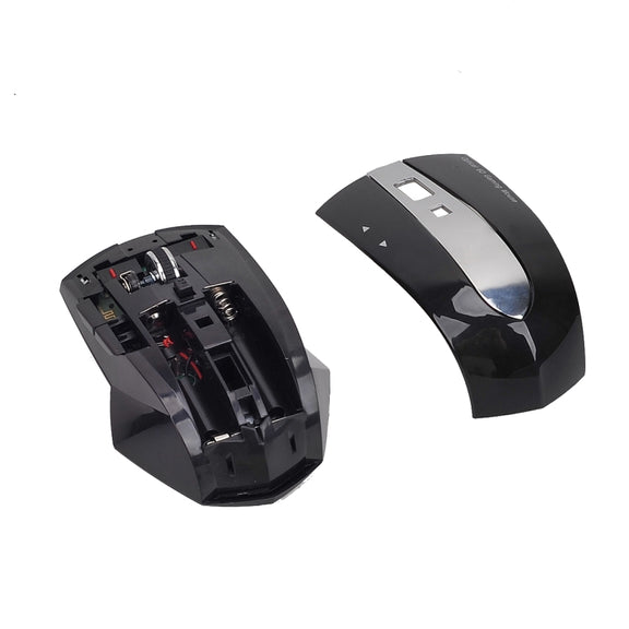 MZ-011 2.4GHz 1600DPI Wireless Rechargeable Optical Mouse with HUB Function(Black Silver)