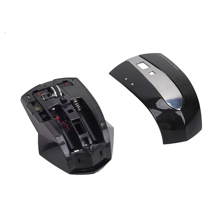 MZ-011 2.4GHz 1600DPI Wireless Rechargeable Optical Mouse with HUB Function(Black Silver)