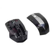 MZ-011 2.4GHz 1600DPI Wireless Rechargeable Optical Mouse with HUB Function(Black)