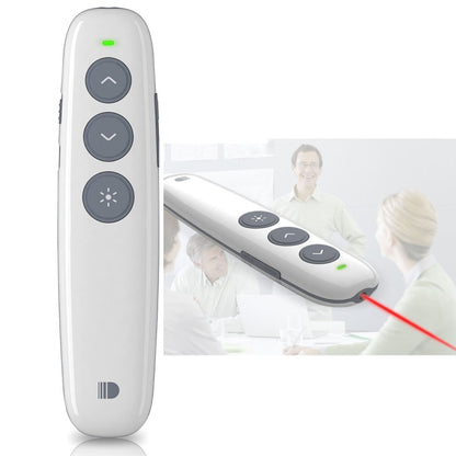 Doosl DSIT007 2.4GHz Rechargeable Powerpoint Presentation Wireless Cliker Remote Control Pen, Control Distance: 10m(White) - free shipping - PMC Jewellery - Order now!