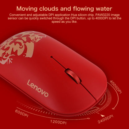 Lenovo Air Handle Lightweight Portable Mute Wireless Mouse, Blessing Mouse Version (Red) - free shipping - PMC Jewellery - Order now!