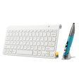 KM-909 2.4GHz Wireless Multimedia Keyboard + Wireless Optical Pen Mouse with USB Receiver Set for Computer PC Laptop, Random Pen Mouse Color Delivery(White) - Wireless Keyboard by PMC TechLife | Online Shopping South Africa | PMC TechLife | Buy Now Pay Later Mobicred