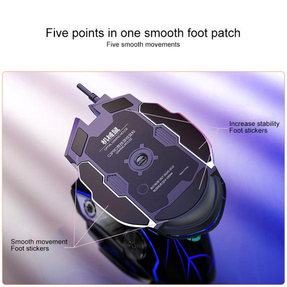 YINDIAO K002 USB Wired Mechanical Feel RGB Backlight Keyboard + Optical Silent Mouse Set(Black)
