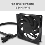 F140 Computer CPU Radiator Cooling Fan (Black)