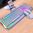 YINDIAO V2 Mechanical Feel Gaming Keyboard Mouse Set (White Rainbow Light) - free shipping - PMC TechLife - Order now!