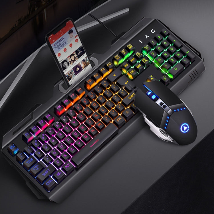 YINDIAO V2 Silent Mechanical Feel Gaming Keyboard Mouse Set (Black) - free shipping - PMC Jewellery - Order now!