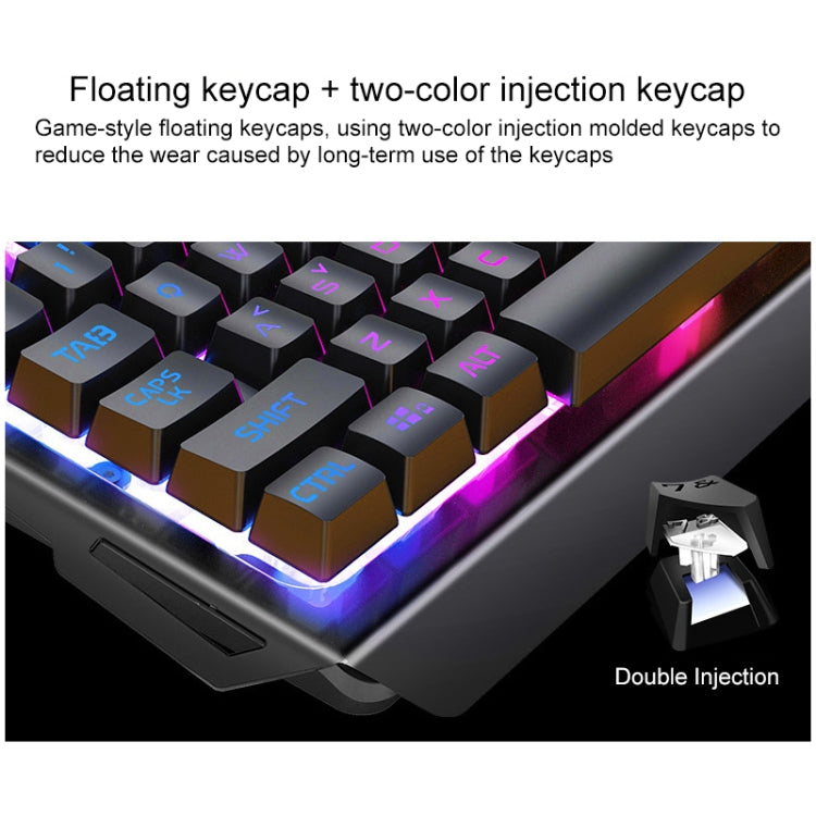 YINDIAO V2 Silent Mechanical Feel Gaming Keyboard Mouse Set (Black) - free shipping - PMC Jewellery - Order now!