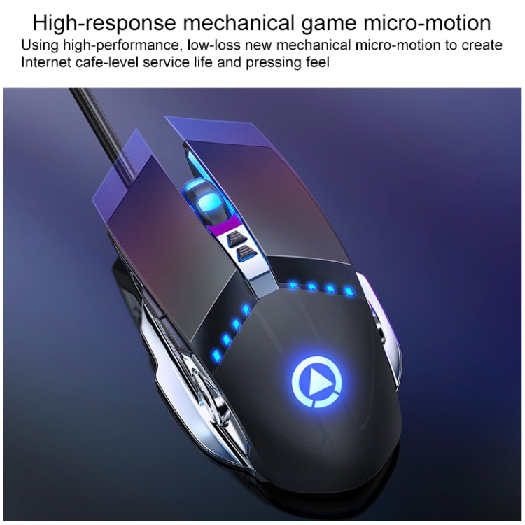 YINDIAO V2 Silent Mechanical Feel Gaming Keyboard Mouse Set (Black)
