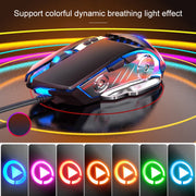 YINDIAO V2 Silent Mechanical Feel Gaming Keyboard Mouse Set (Black)