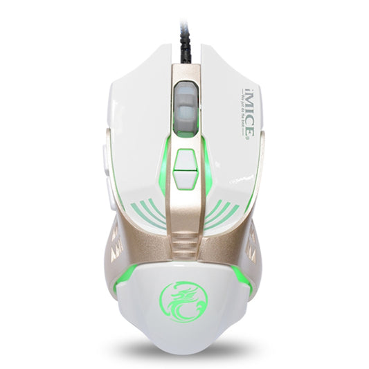 iMICE V5 USB 7 Buttons 4000 DPI Wired Optical Colorful Backlight Gaming Mouse for Computer PC Laptop (White) - free shipping - PMC Jewellery - Order now!