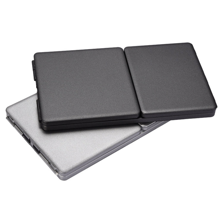 GK408 Three-fold Rechargeable Wireless Bluetooth Keyboard with Touchpad, Support Android / IOS / Windows (Black Grey)