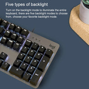 Logitech K845 CHERRY Blue Axis Backlit Mechanical Wired Keyboard, Cable Length: 1.8m