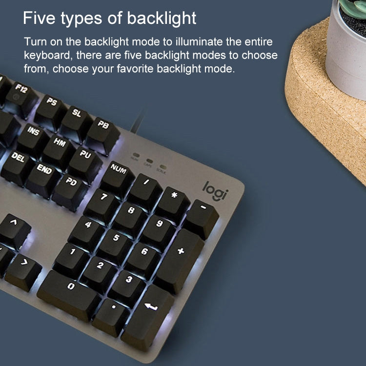 Logitech K845 CHERRY Blue Axis Backlit Mechanical Wired Keyboard, Cable Length: 1.8m