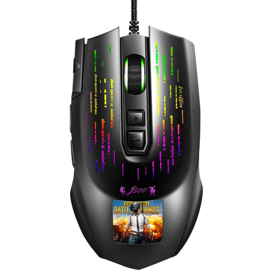 HXSJ J500 7 Keys RGB Programmable Display Screen Gaming Wired Mouse - free shipping - PMC Jewellery - Order now!