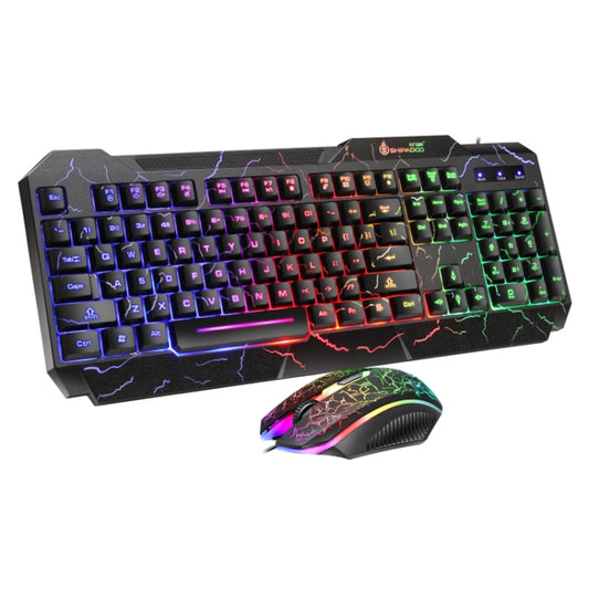 SHIPADOO D620 104-key Wired RGB Color Cracked Backlight Gaming Keyboard Mouse Kit for Laptop, PC - Wired Keyboard by SHIPADOO | Online Shopping South Africa | PMC Jewellery | Buy Now Pay Later Mobicred