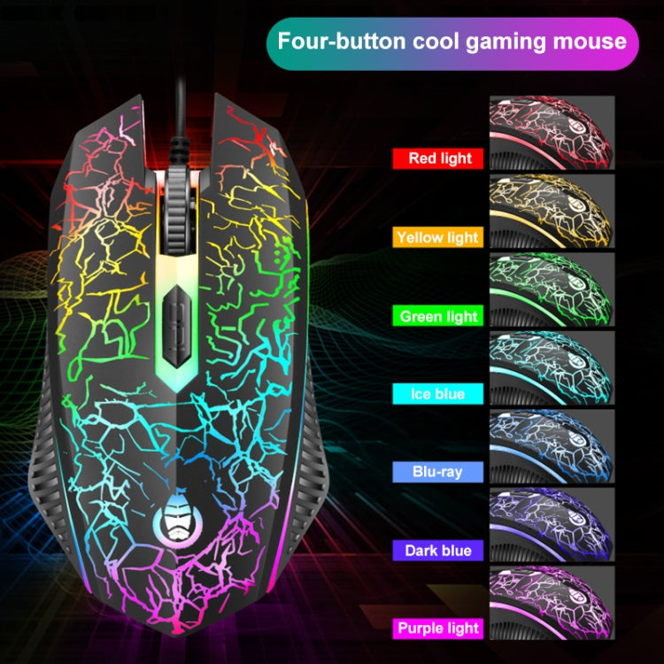 SHIPADOO D620 104-key Wired RGB Color Cracked Backlight Gaming Keyboard Mouse Kit for Laptop, PC - Wired Keyboard by SHIPADOO | Online Shopping South Africa | PMC Jewellery | Buy Now Pay Later Mobicred