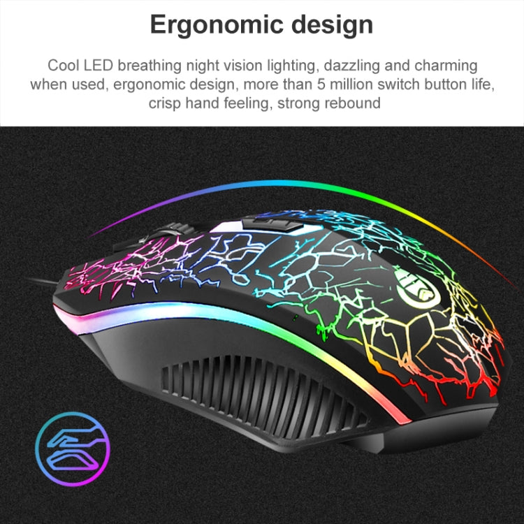SHIPADOO D620 104-key Wired RGB Color Cracked Backlight Gaming Keyboard Mouse Kit for Laptop, PC - Wired Keyboard by SHIPADOO | Online Shopping South Africa | PMC Jewellery | Buy Now Pay Later Mobicred