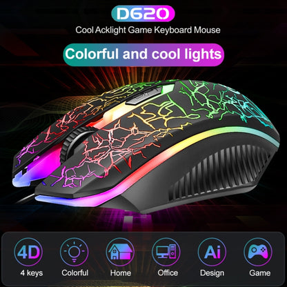 SHIPADOO D620 104-key Wired RGB Color Cracked Backlight Gaming Keyboard Mouse Kit for Laptop, PC - Wired Keyboard by SHIPADOO | Online Shopping South Africa | PMC Jewellery | Buy Now Pay Later Mobicred