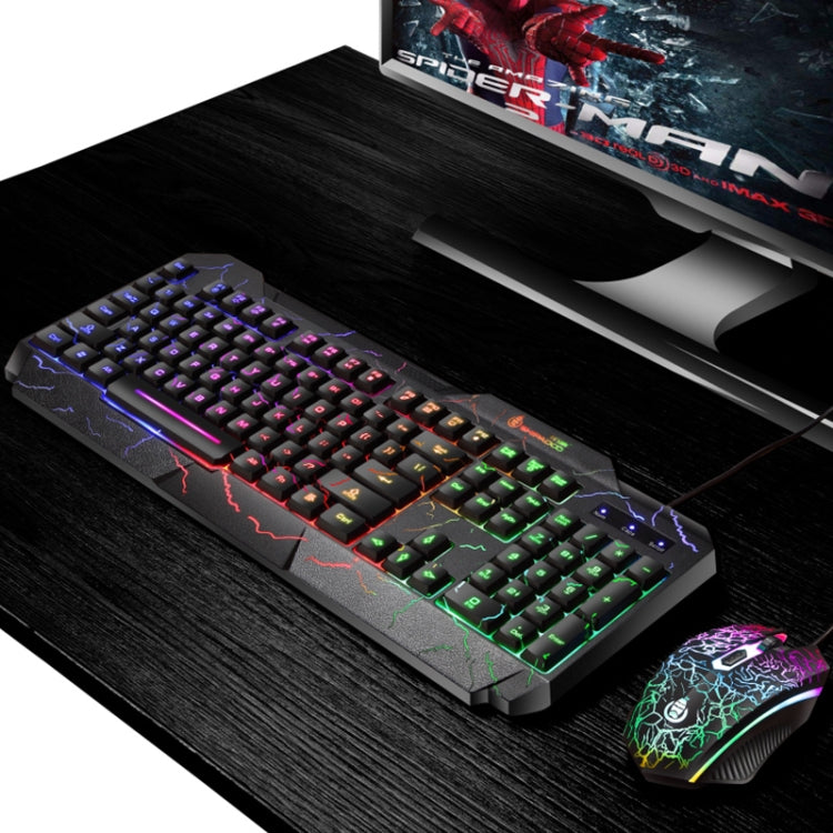 SHIPADOO D620 104-key Wired RGB Color Cracked Backlight Gaming Keyboard Mouse Kit for Laptop, PC - Wired Keyboard by SHIPADOO | Online Shopping South Africa | PMC Jewellery | Buy Now Pay Later Mobicred