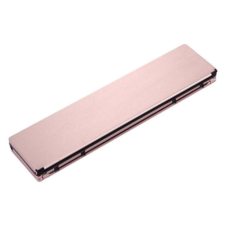 F18 Ultra-slim Rechargeable Foldable 58 Keys Bluetooth Wireless Keyboard with Holder(Rose Gold) - Wireless Keyboard by PMC Jewellery | Online Shopping South Africa | PMC Jewellery | Buy Now Pay Later Mobicred
