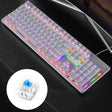 YINDIAO Classic Square Keys Mixed Light USB Mechanical Gaming Wired Keyboard, Blue Shaft (White) - Wired Keyboard by YINDIAO | Online Shopping South Africa | PMC TechLife | Buy Now Pay Later Mobicred