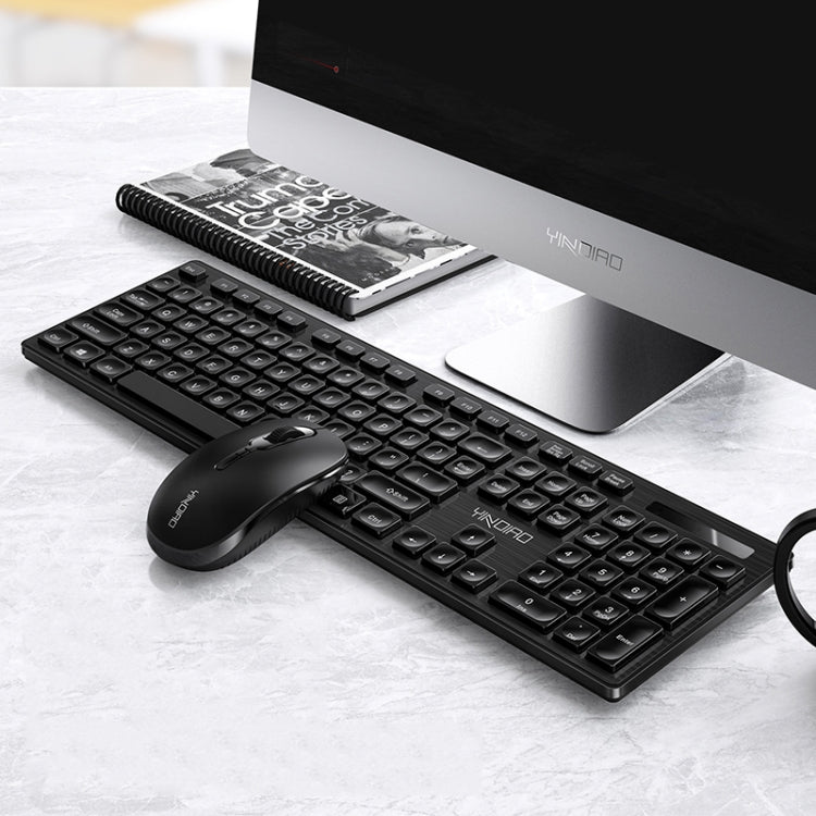 YINDIAO V3 Max Business Office Silent Wireless Keyboard Mouse Set (Black) - free shipping - PMC Jewellery - Order now!