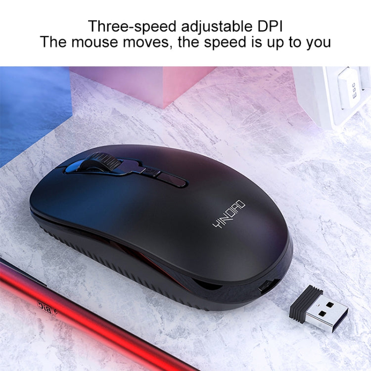 YINDIAO V3 Max Business Office Silent Wireless Keyboard Mouse Set (Black) - free shipping - PMC Jewellery - Order now!