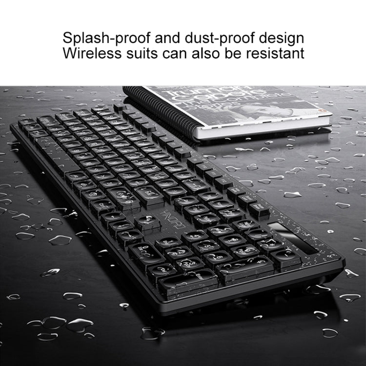 YINDIAO V3 Max Business Office Silent Wireless Keyboard Mouse Set (White)