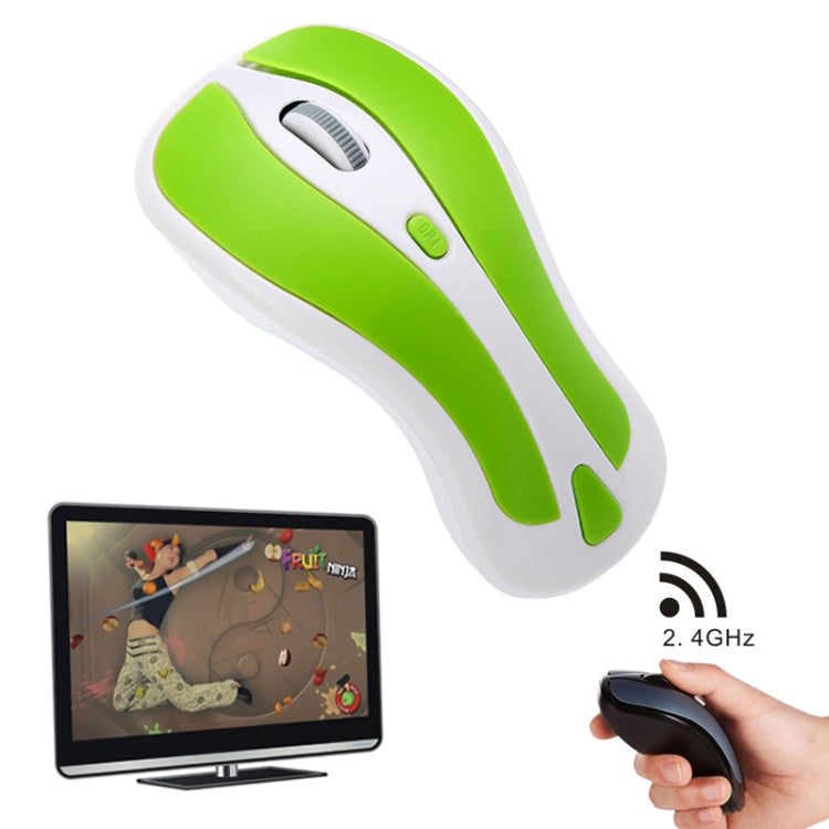 PR-01 6D Gyroscope Fly Air Mouse 2.4G USB Receiver 1600 DPI Wireless Optical Mouse for Computer PC Android Smart TV Box (Green + White) - Wireless Mice by PMC Jewellery | Online Shopping South Africa | PMC Jewellery | Buy Now Pay Later Mobicred