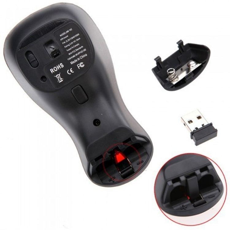 PR-01 6D Gyroscope Fly Air Mouse 2.4G USB Receiver 1600 DPI Wireless Optical Mouse for Computer PC Android Smart TV Box (Yellow + Black) - Wireless Mice by PMC Jewellery | Online Shopping South Africa | PMC Jewellery | Buy Now Pay Later Mobicred